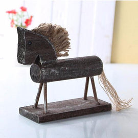Handmade Wood Horse Desk Decor