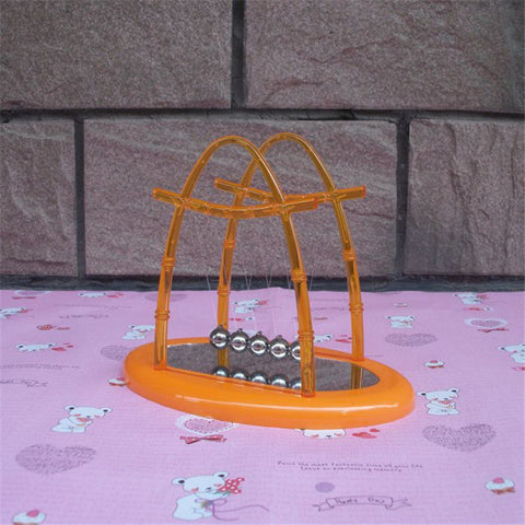 Desk Pendulum Toy with mirror newtons cradle steel
