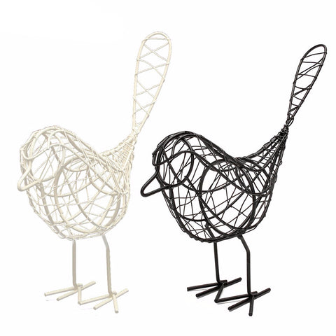 Wire Iron Bird Model Desktop Décor