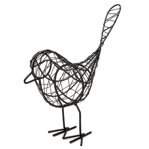 Wire Iron Bird Model Desktop Décor