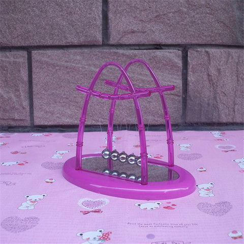 Desk Pendulum Toy with mirror newtons cradle steel